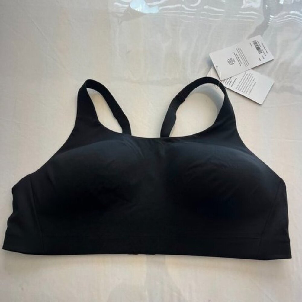 Athleta Advance Bra 42B Black Adjustable High Support